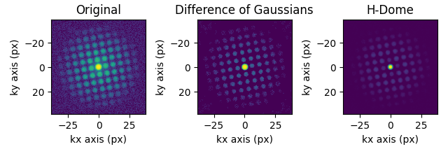Original, Difference of Gaussians, H-Dome